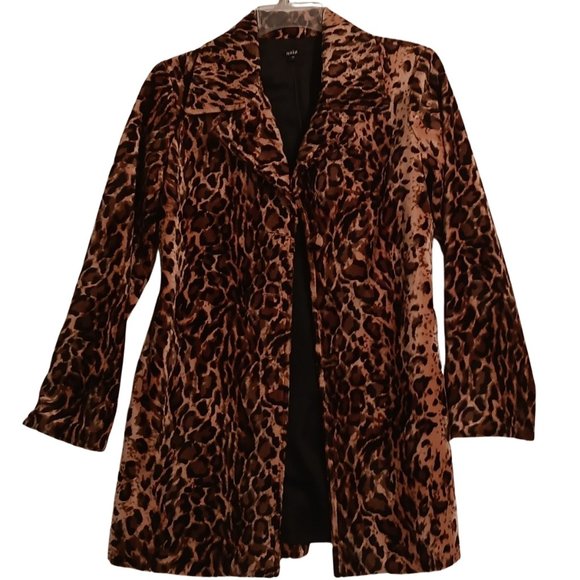 Aziz | Jackets & Coats | Aziz Small Jaguar Print Jacket | Poshmark